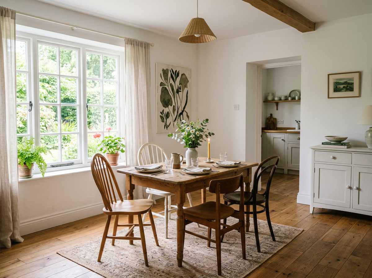Dining room with existing table