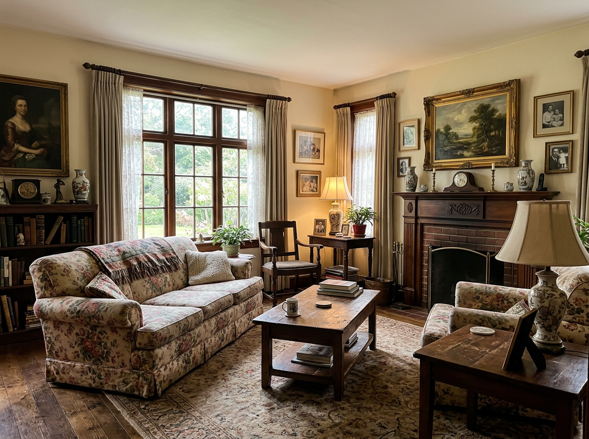 Living room with existing sofa