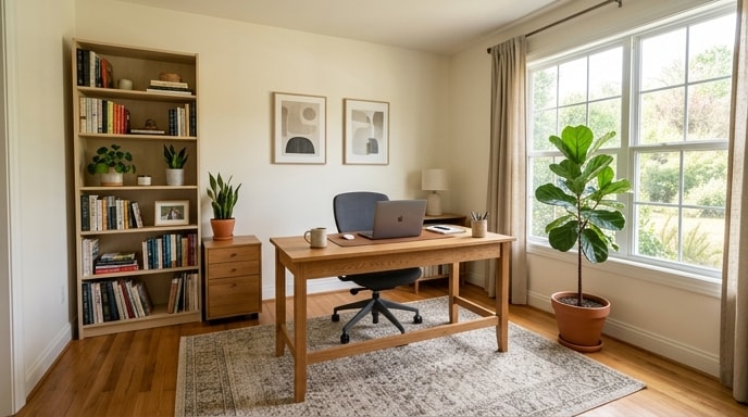 Before - Supprimez les Meubles d'un Bureau à Domicile