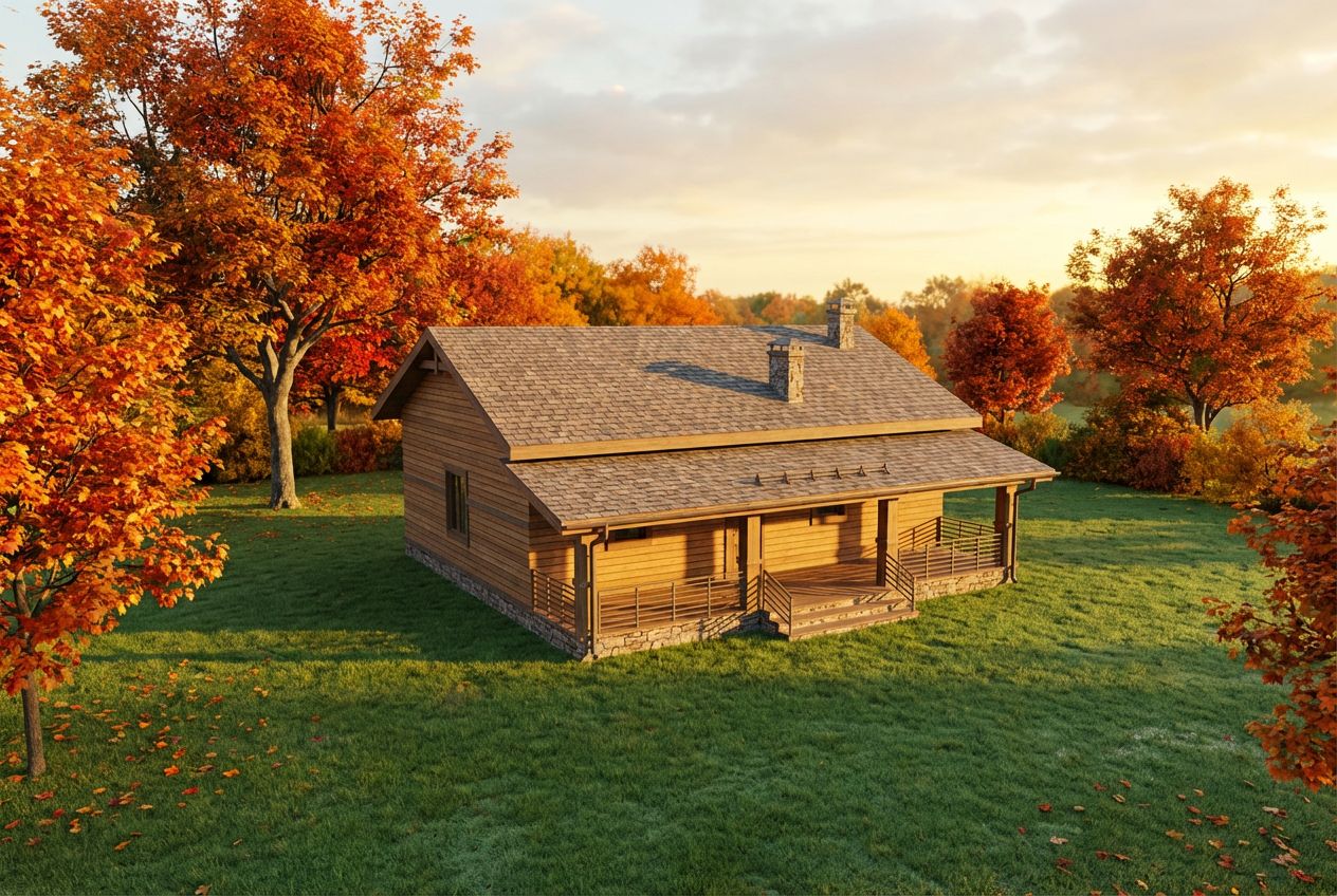 Morning Autumn Grassy Field