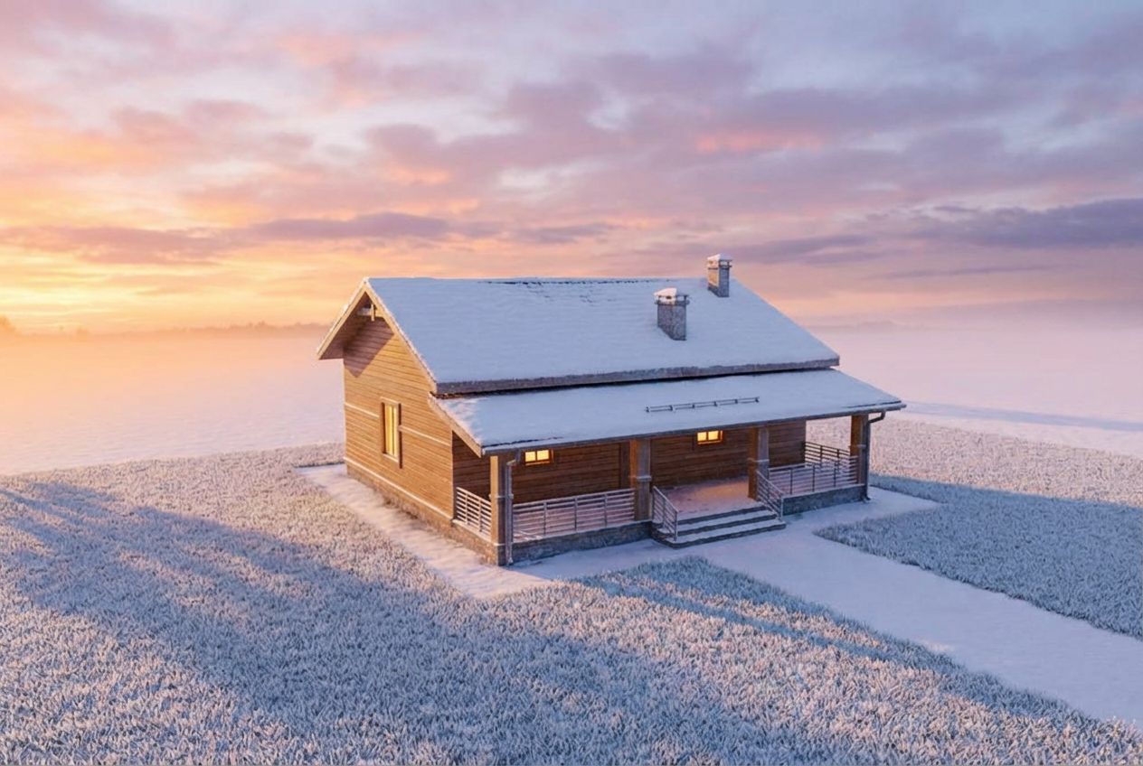 Campo de Hierba de Invierno por la Mañana