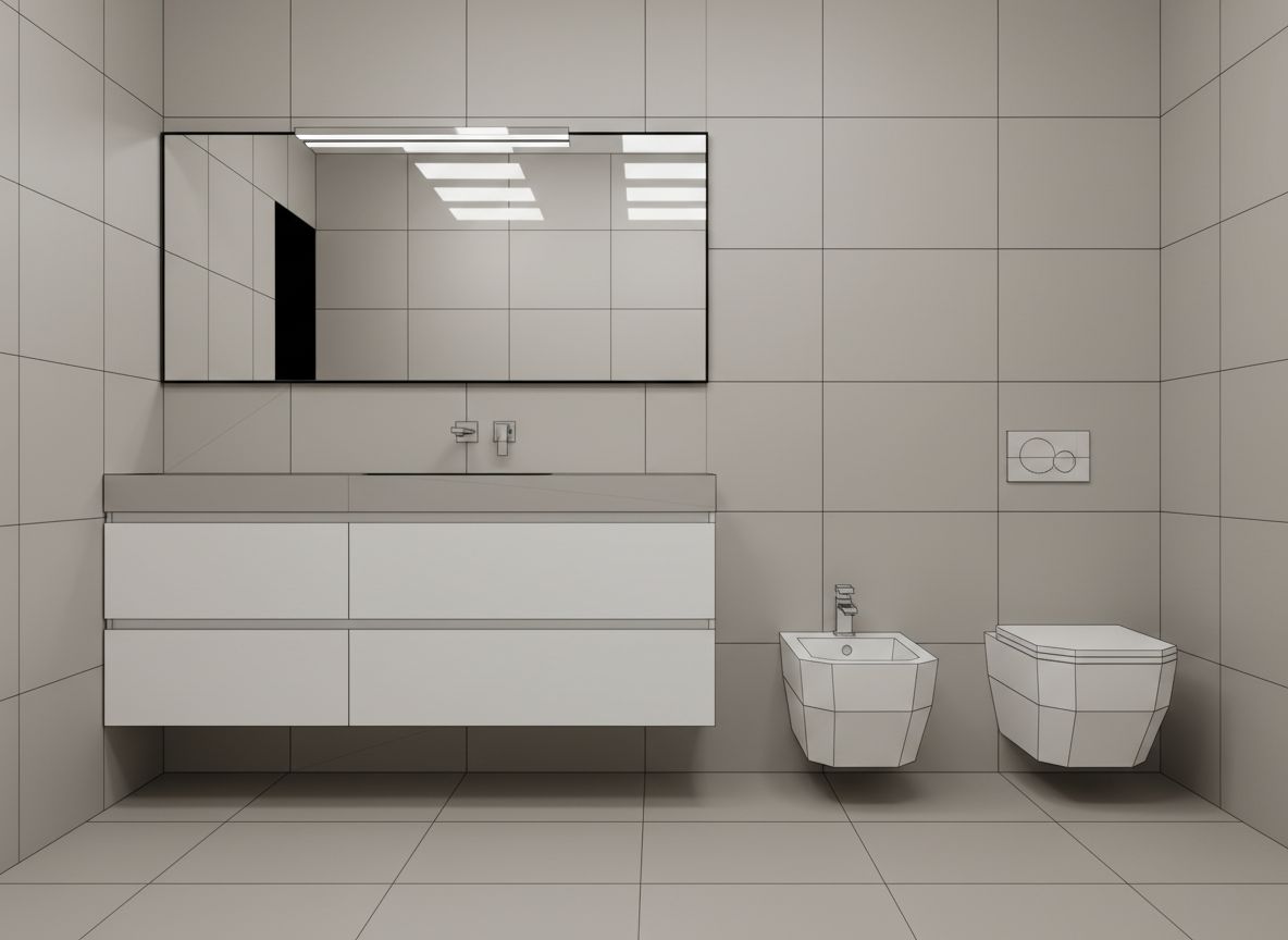 Before - 3D Bathroom to Photorealism