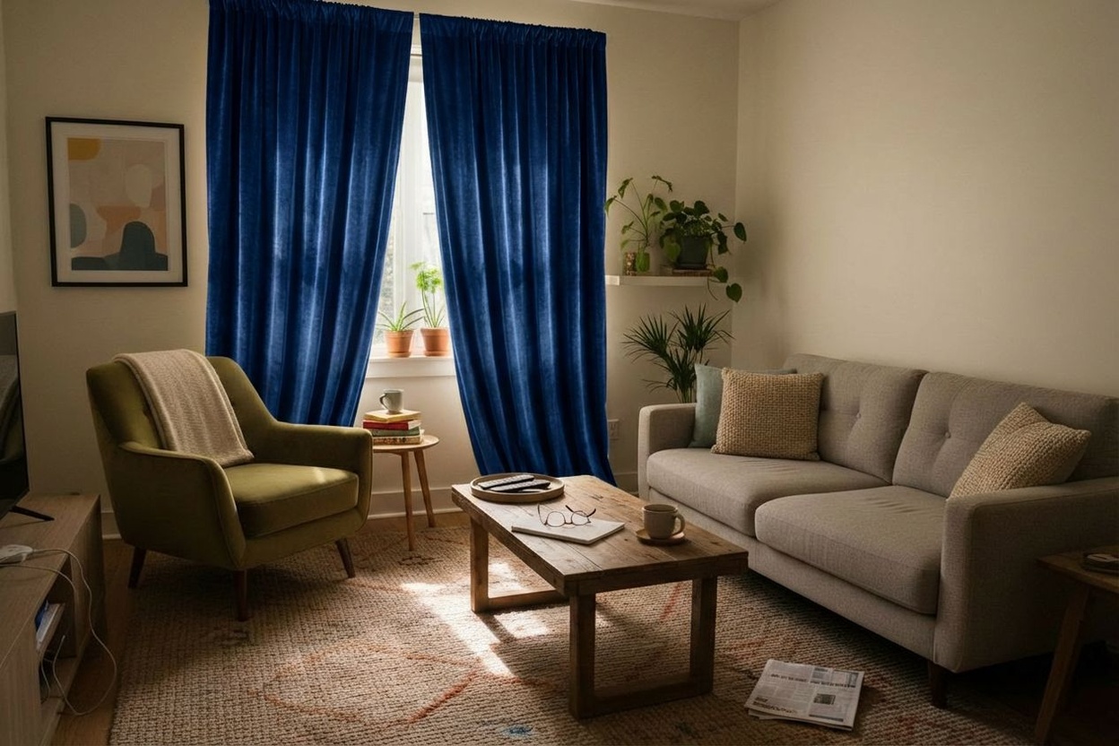 Apartment Lounge Curtain Swap