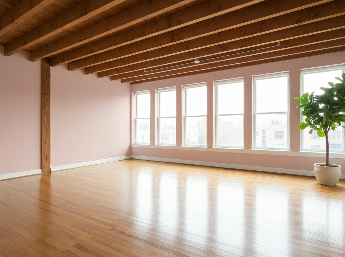 Empty Studio with Blush walls
